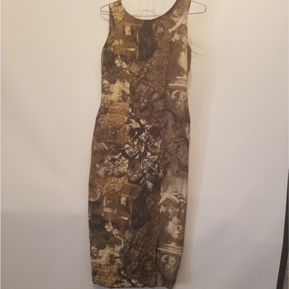 Carol Little Side Slit Maxi Dress Sleeveless Round Neck Breathable Women Size 10